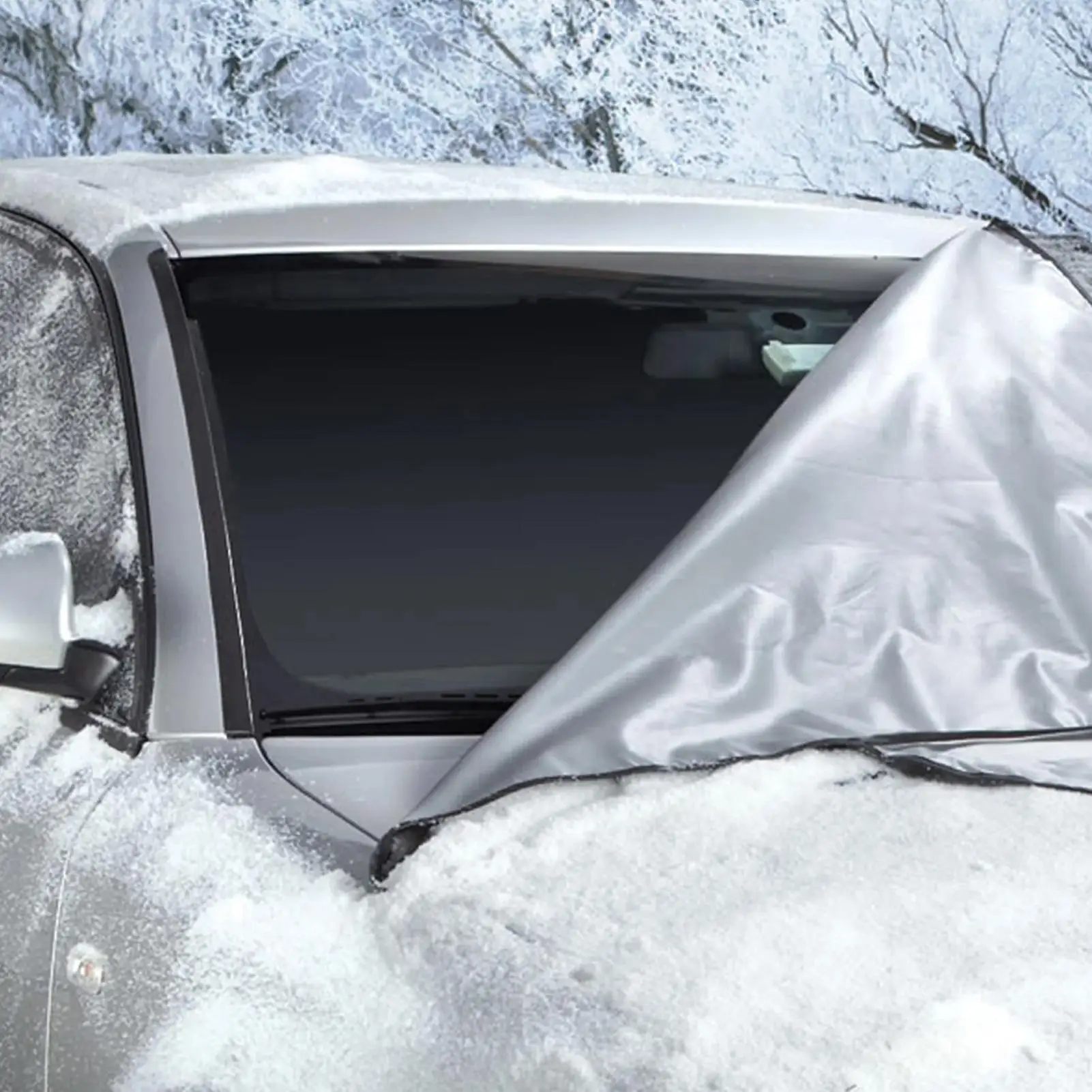 

Windshield Snow Cover Magnetic Car Cover Waterproof All Weather Heavy-Duty Foldable Automotive Protector Guard For Outdoor Sun