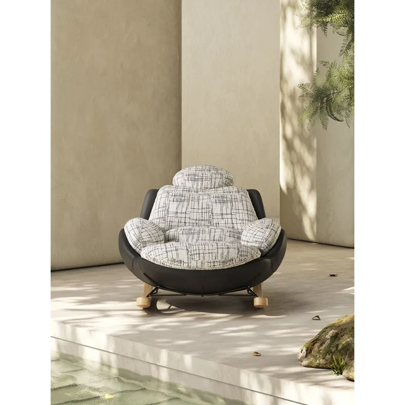 

Italian light luxury rocking chair lazy leisure balcony recliner