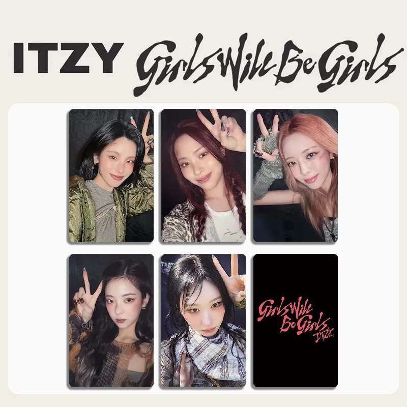 5 Pçs/set Kpop ITZY Selfei Lomo Cartões Yeji Ryuji Lia Yuna Chaeryeong Gils Será Meninas Álbum Photocards Fãs Coleção de Aniversário