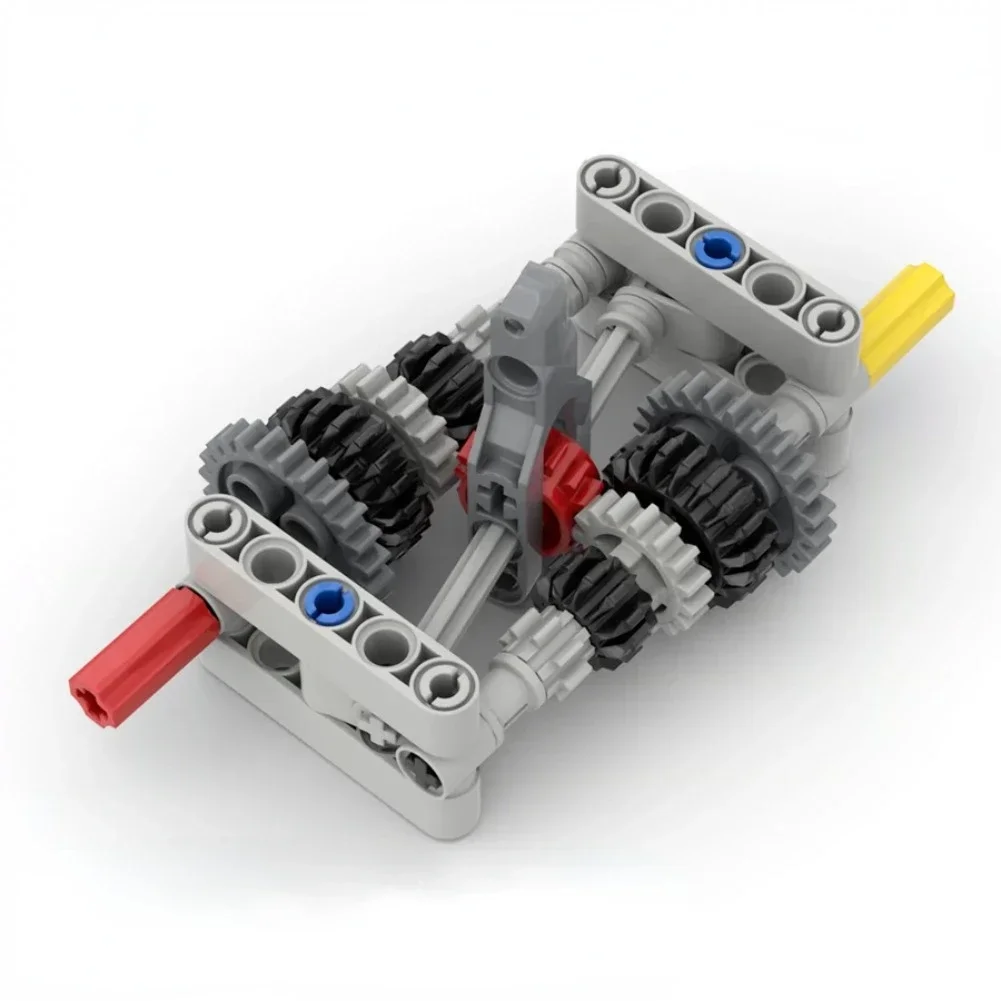 Picture 3: MOC Smooth 5-speed Transmission Manual Chassis Variable Speed Wave Box B35 B69 Building Block Differential Gear Compatible Leduo