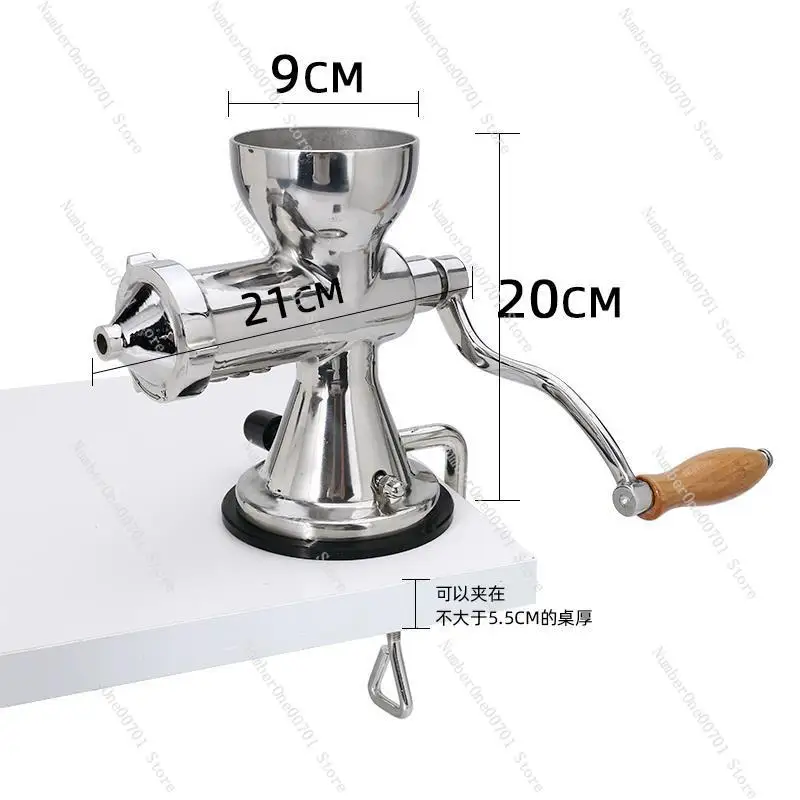 304 Stainless Steel Manual Juicer, Hand Crank Fruit Vegetable Press for Ginger Celery Pomegranate