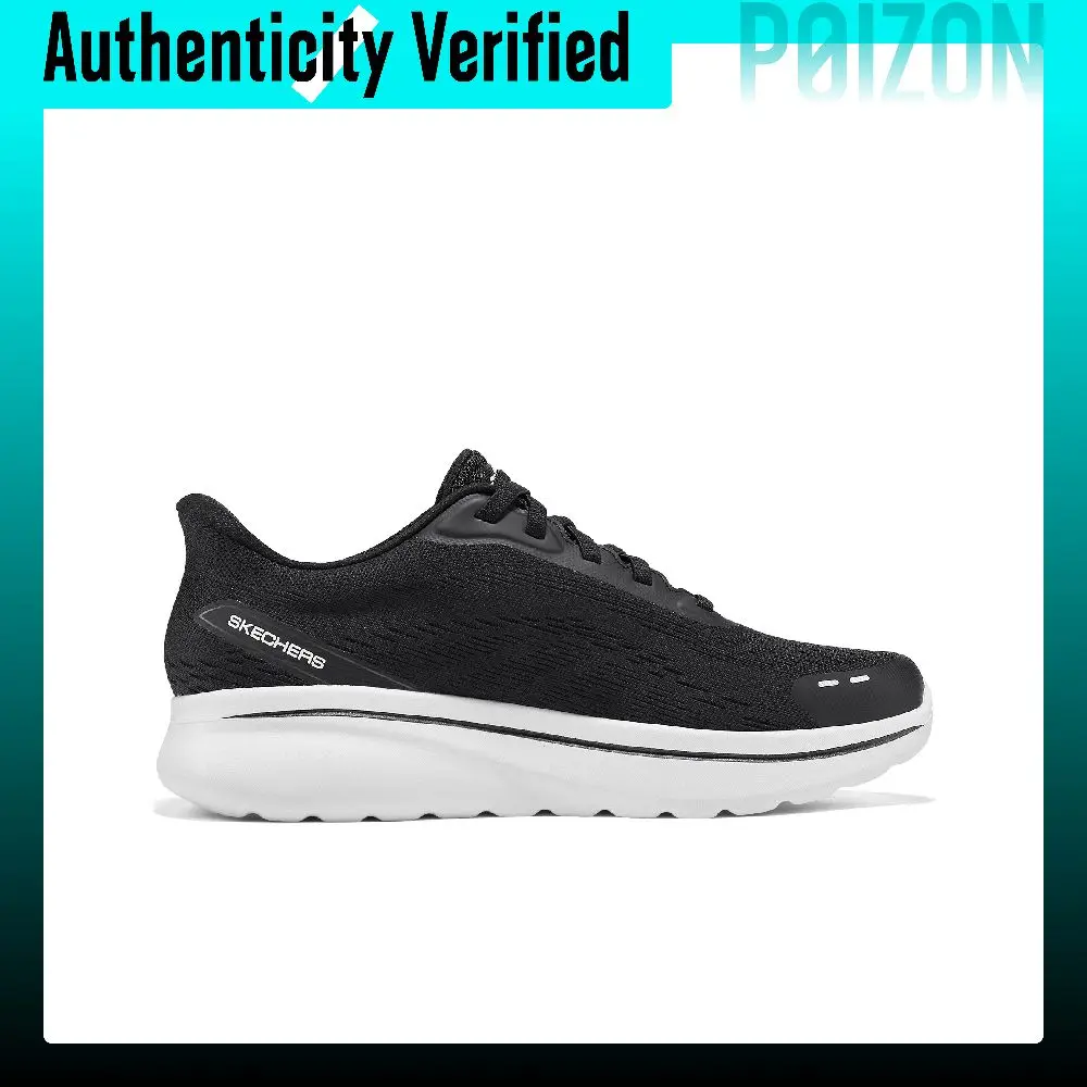 Skechers MEN'S GO WALK Low top Casual Shoes Men's Black White 217075-BKW view 3