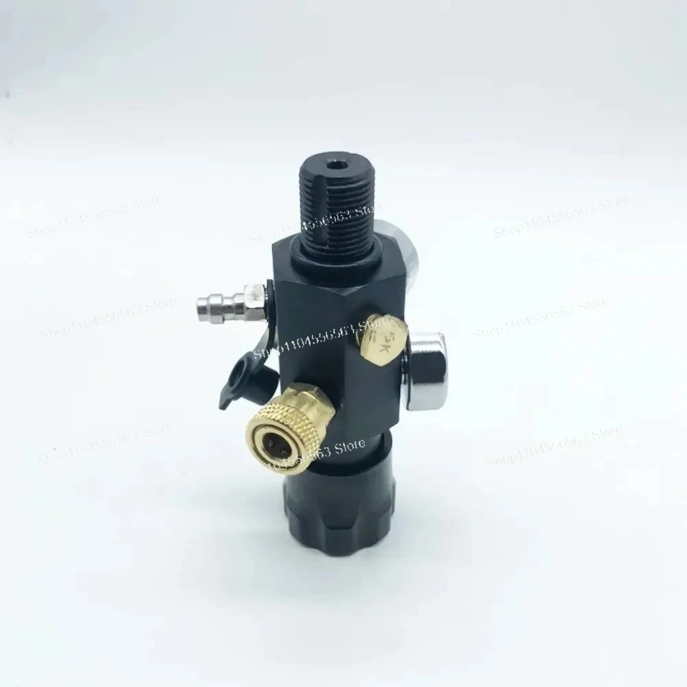 High Pressure Gas Cylinder Valve 300Bar M18*1.5 with Dual Gauge Display Fast Connection Integrated Quick Connect Valve