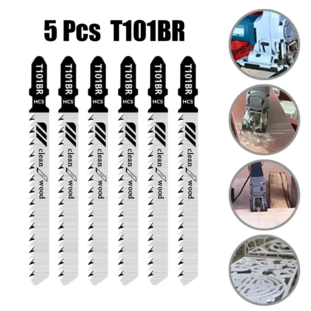 T101BR Jigsaw Blades Soft Wood Woodworking Tools Plasic Cutting Sawblade 100mm Down Cutting Fits Power Tool HCS