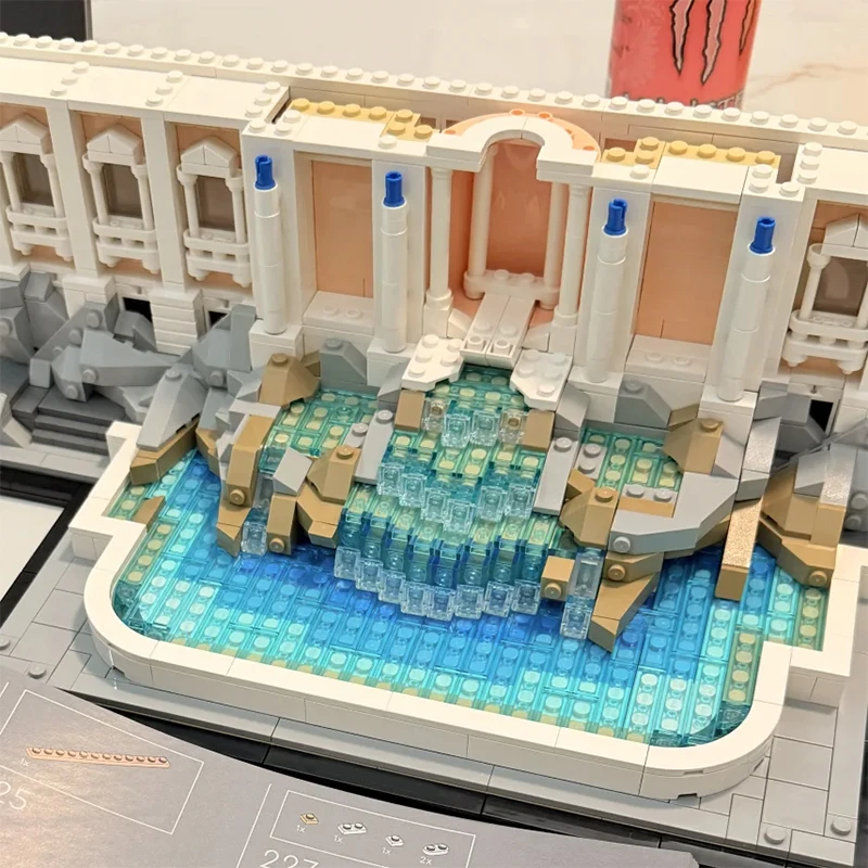 Creative Trevi Fountain Building Blocks Model World Famous City Street View Architecture Assembly Bricks Toys Gift For Kid Adult