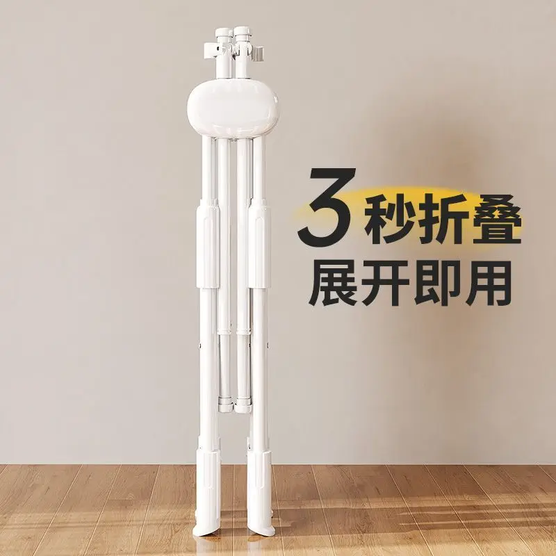 Foldable floor-standing clothes rack, small indoor balcony layout