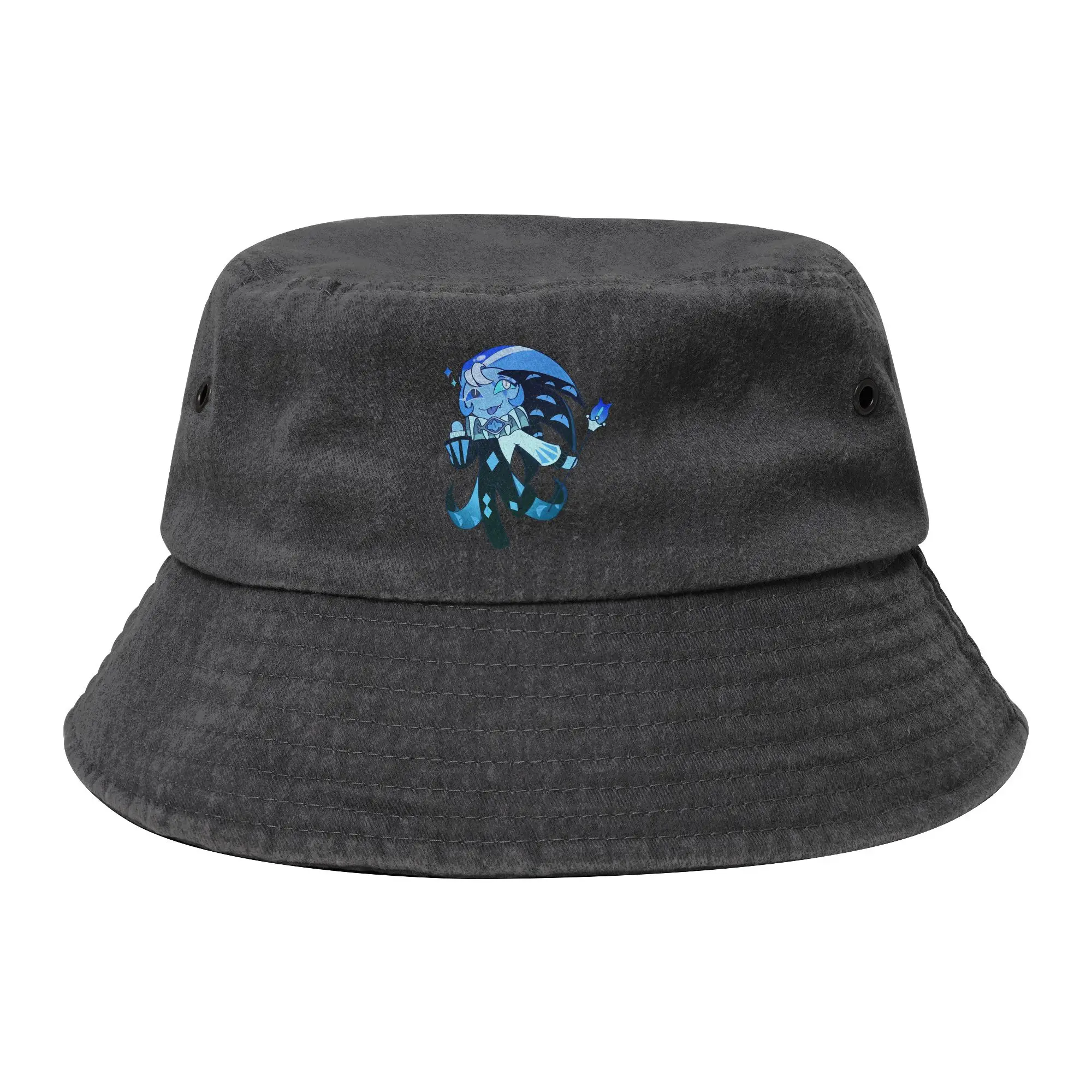 Shadow milk cookie Bucket Hats Unisex Outdoor Cookie Run Kingdom Distressed Cotton Fishing Caps Spring Picnic  Panama Hat