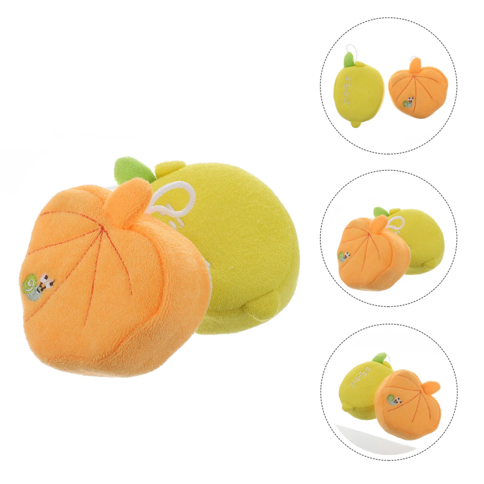 

2Pcs Fruit Sponge Shower Scrubbers Children Bathing Supplies Soft Comfortable Baby Bath Balls Exfoliate Remove Dead