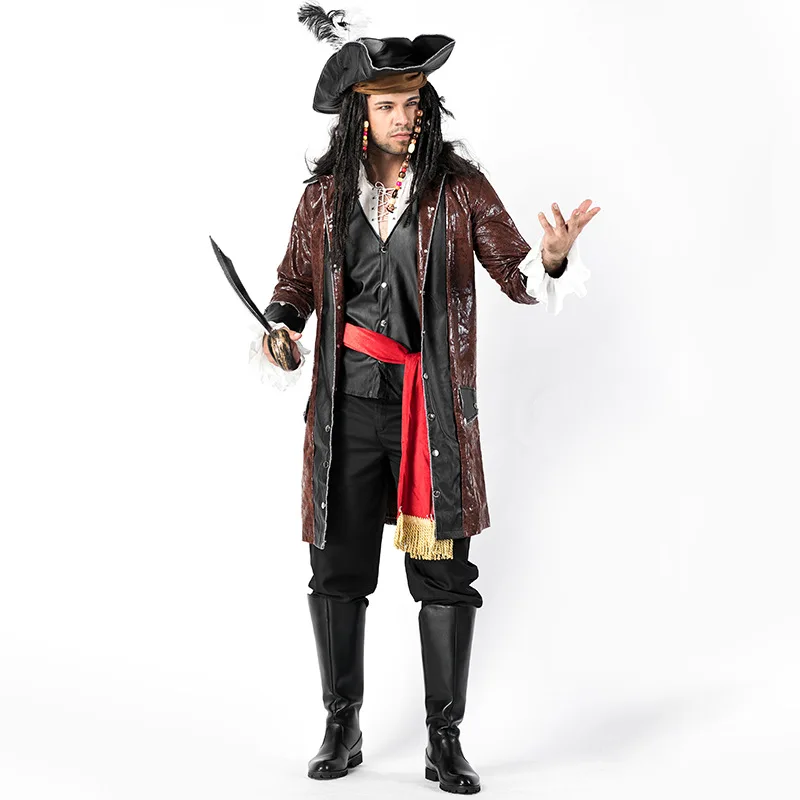 Factory Halloween Pirate Costumes Wholesale Cosplay Halloween Party Men Women Pirate Costume