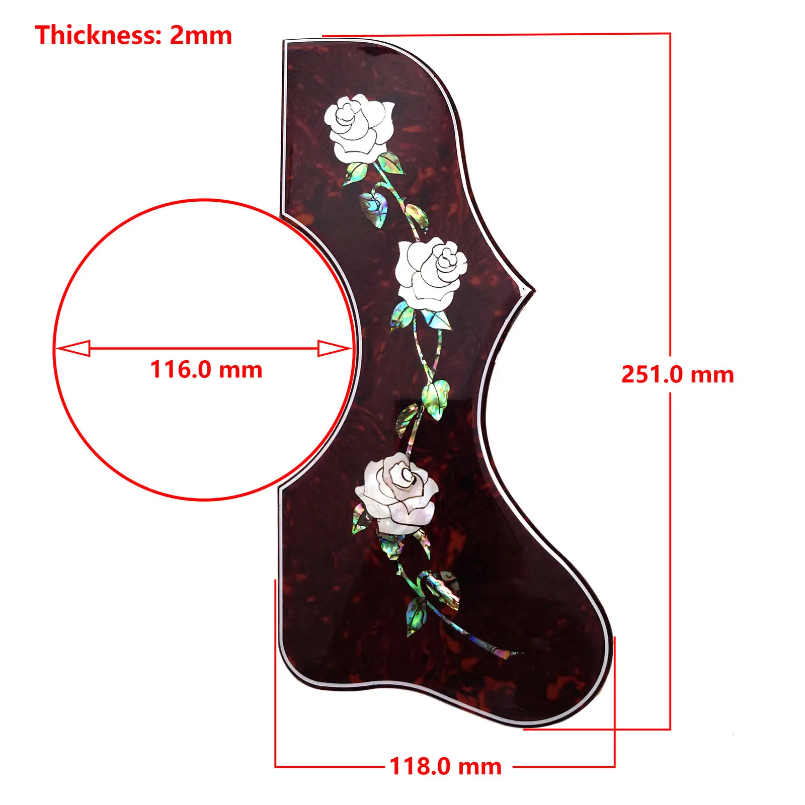 

Acoustic Guitar Pickguard Thicknes 2mm Self Adhensive for J200 SJ200 Guitar Scratch Plate Acoustic Guitar Scratch Guard