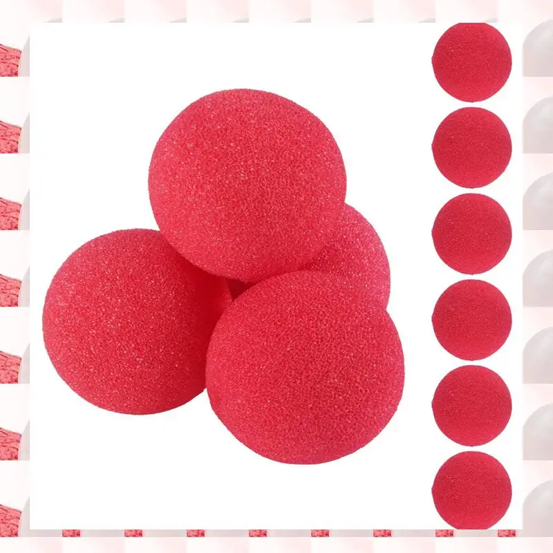 

ABGN 10Pcs Adorable Red Ball Sponge Clown Nose For Party Wedding Decoration Christmas Halloween Costume Magic Dress Accessories