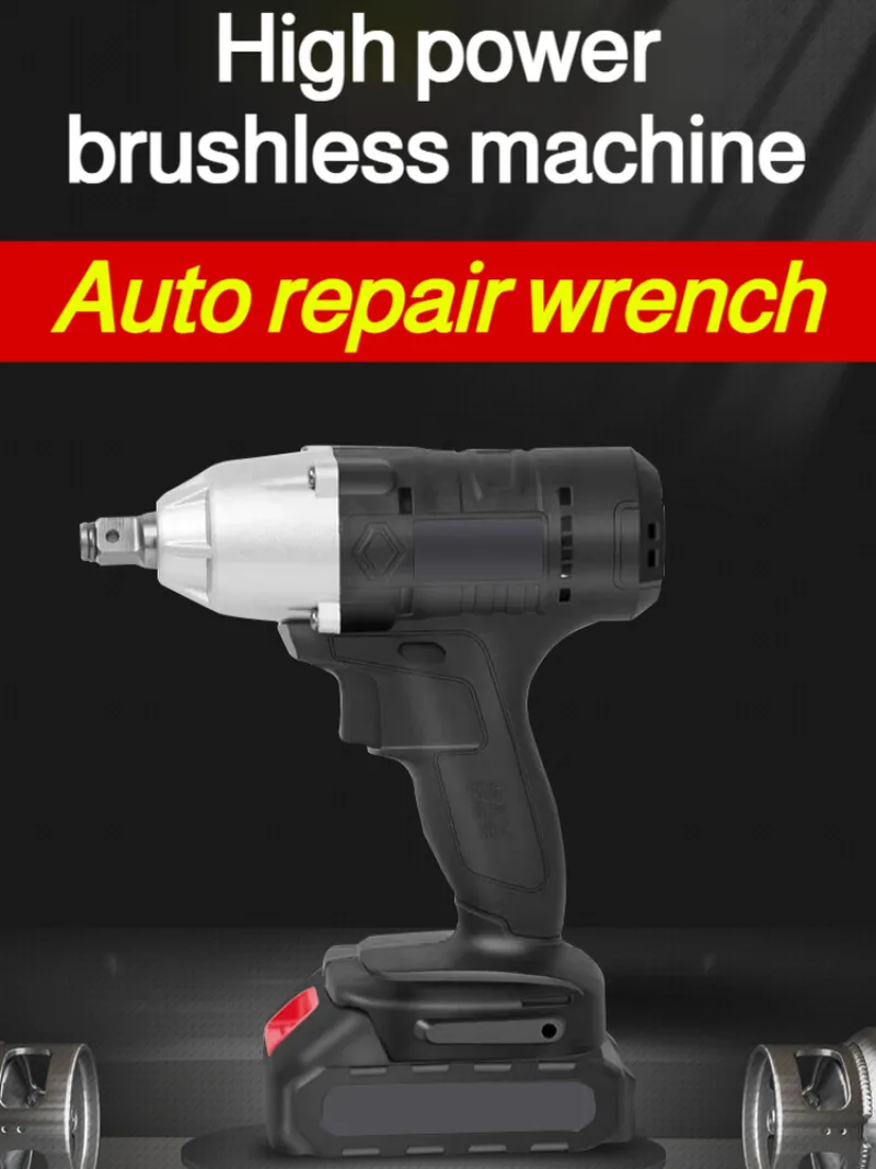 

【EU/UK Plug】Household Portable High Torque Electric Wrench With Lighting Rechargeable Lithium Battery Impact Wrench