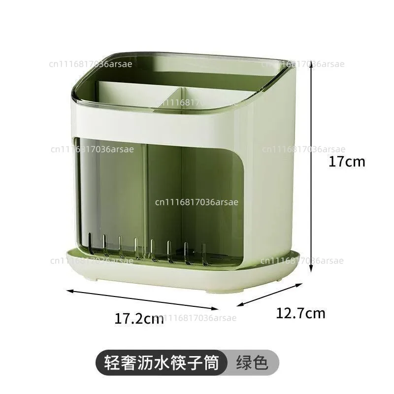 Utensil Holder Cutlery Drainer Kitchen Tableware Storage Bucket Plastic Chopstick Spoon Storage Rack Detachable Kitchen Tools