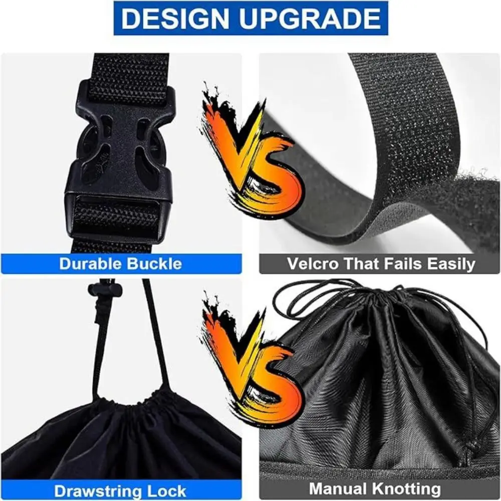 Mesh Bag Golf Cart Storage Bag Large Capacity Nylon Golf Ball Drawstring Pouch Cute Practical Black Golf Ball Container