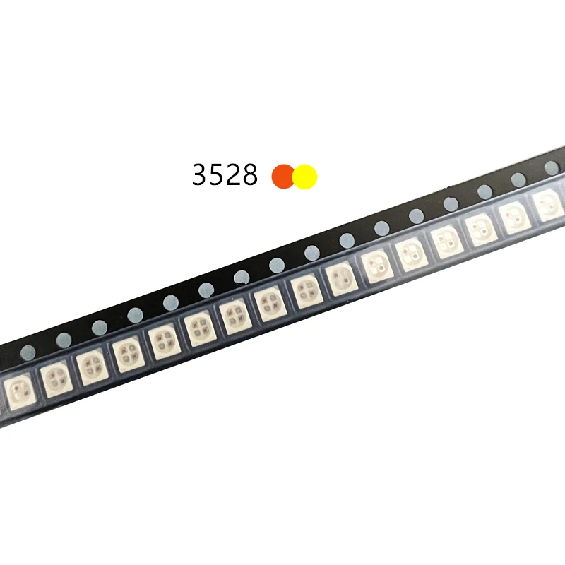 

1000PCS LAY T67F 3528 Amber Red + Yellow Bicolor LED PLCC-4 50MA More bright than LAYT67B Reverse Polarity