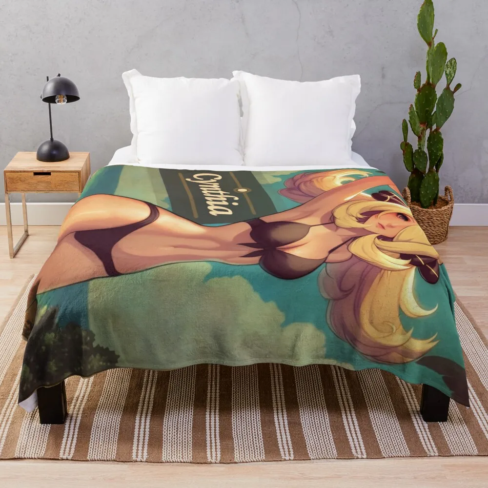

Pinup Cynthia Throw Blanket decorative Plaid Blankets