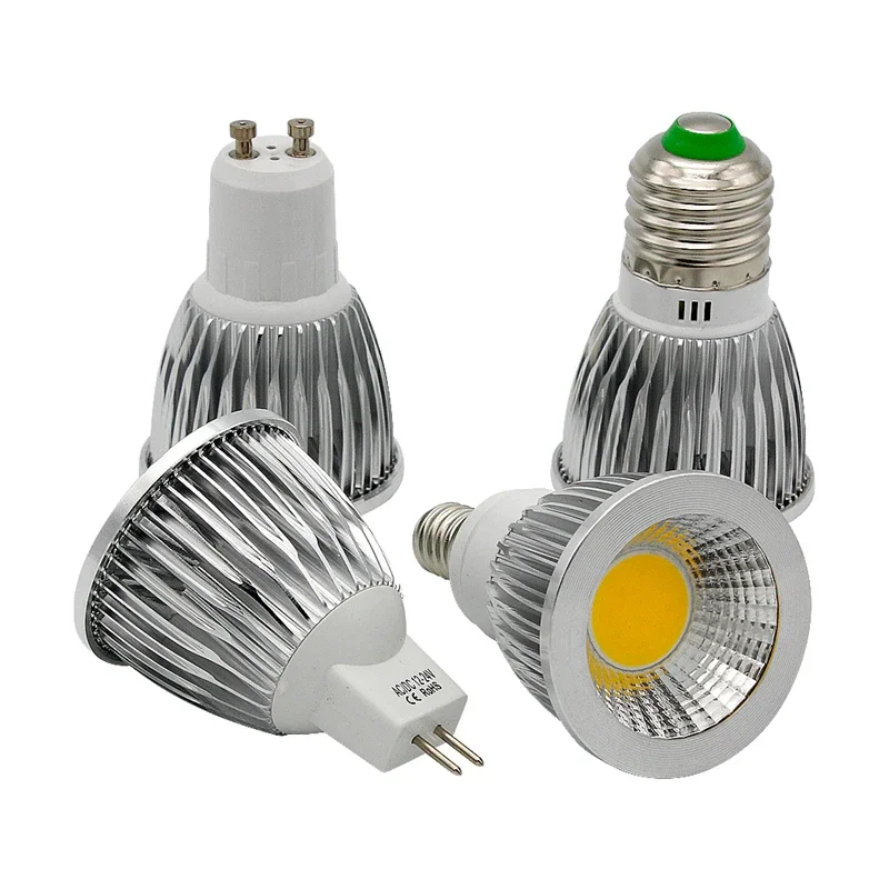 COB led spotlight 9W 12W 15W led lamp GU10/GU5.3/E27/E14 110V 220V MR16 12V Cob led bulb warm white cold white bulb led light