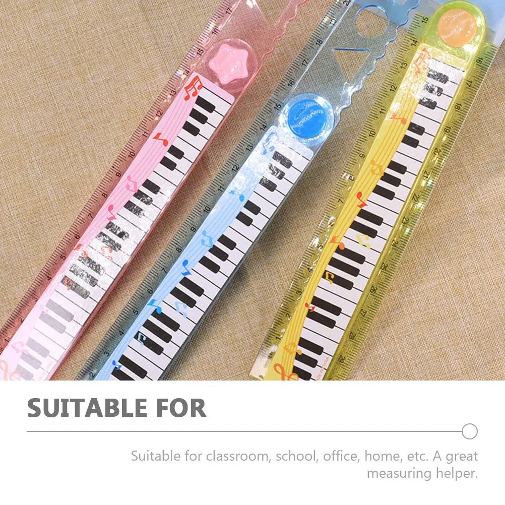 10 Pcs Piano Ruler 30cm Foldable Reusable Straight Kids Accessory Portable School Children Measuring Tool Student Daily Use