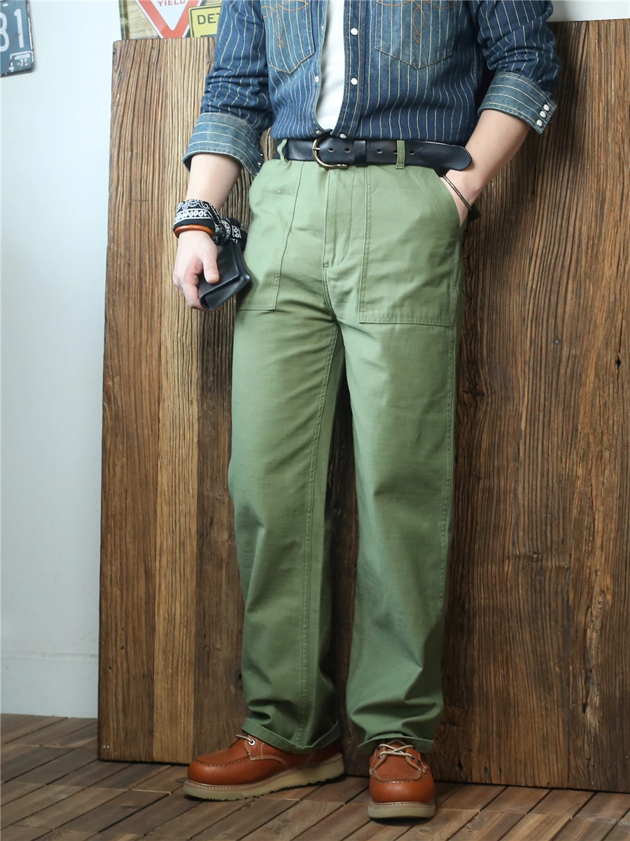 

Ретро военные брюки OG07, брюки десантника, свободные прямые брюки, длинные рабочие брюки для мужчин, осенние повседневные брюки
