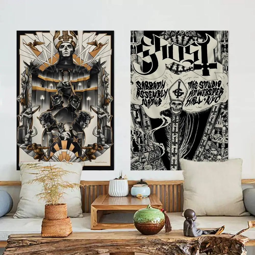 Rock Band G-Ghost Tapestry For Indoor Outdoor Living Room Bedroom Patio Durable Versatile Decor All Weather Use