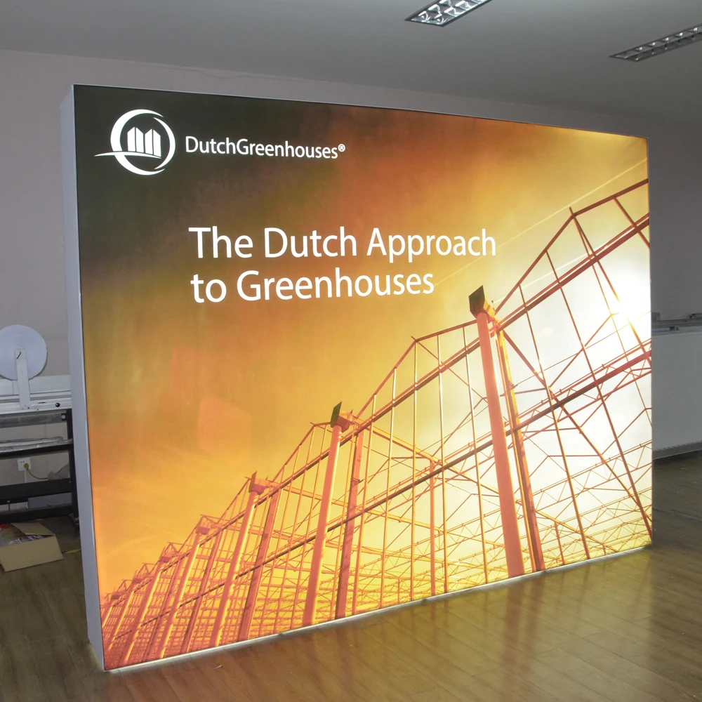10ft Reusable Pop up Led Backlit Display Stand Exhibition Booth Fairing in Aluminum