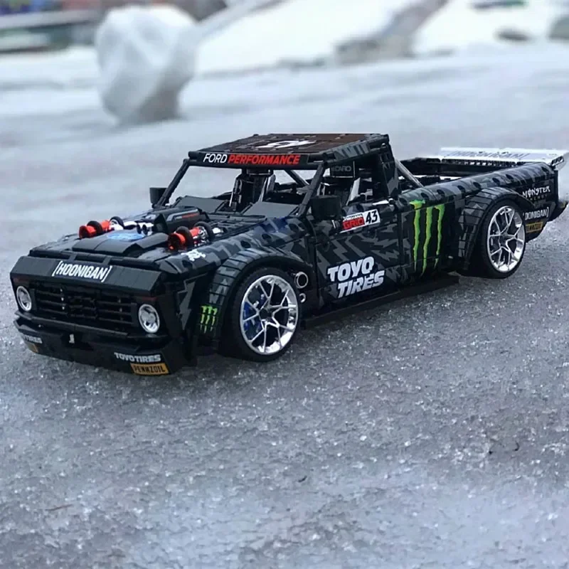 スーパーカーモデルV8エンジンリモコン,1:8, F-150フィット,MOC-34316ビルディングブロック,子供向け教育玩具,誕生日プレゼント,新品