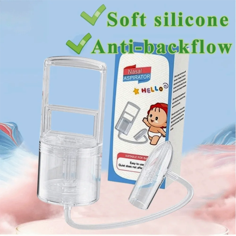 

Congestion Relief Manual Toddlers Nasal Aspirator Anti-backflow Soft Silicone Nasal Cleaner Removable Nasal Irrigator Nose