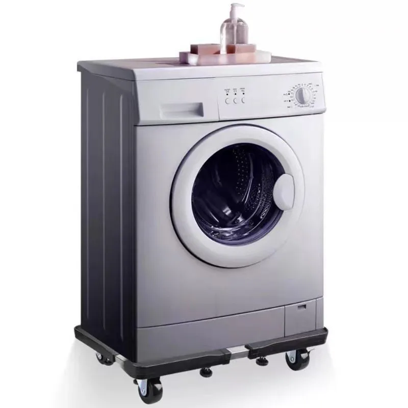 

【NOW SAVE】Adjustable Stainless Steel Washing Machine Base Stand Holder For Fridge Dryer Appliance Portable Movable