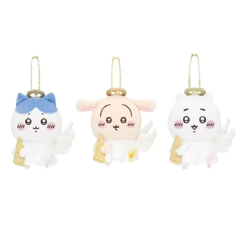 

10cm New Chiikawa Angel Wings Plush Keychain Halloween Cartoon Doll Children's Day Birthday Gift