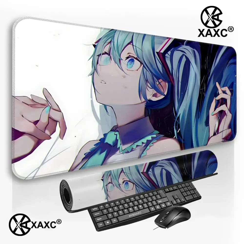 

Extended Rubber Mouse Pad Kawaii Anime Sexy Girl H-hatsunes Gamer Desk Mat Keyboard Rug Laptop Carpet for PC M-miku