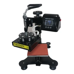 Desktop Mini Heat Press Printer 15x15cm Double Display DIY Label Printing Swing Heat Transfer Flatbed Clothes Logo Hot Stamping