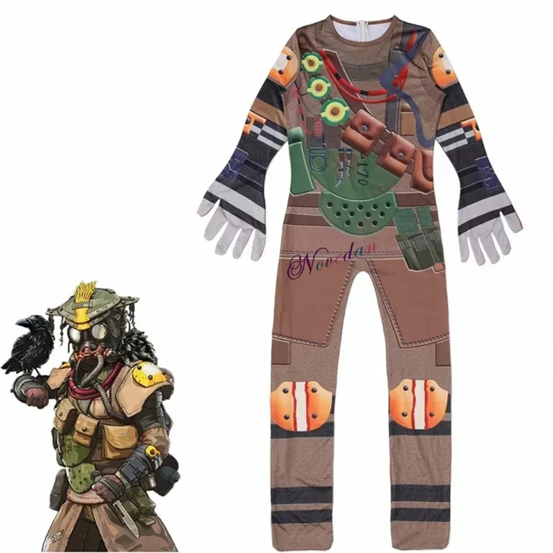 زي الفارس الأسود للأطفال، بدلة زنتاي التأثيرية للبطل الخارق من Battle Royale، بدلة قطعة واحدة مضحكة لحفلات الهالوين مع قناع