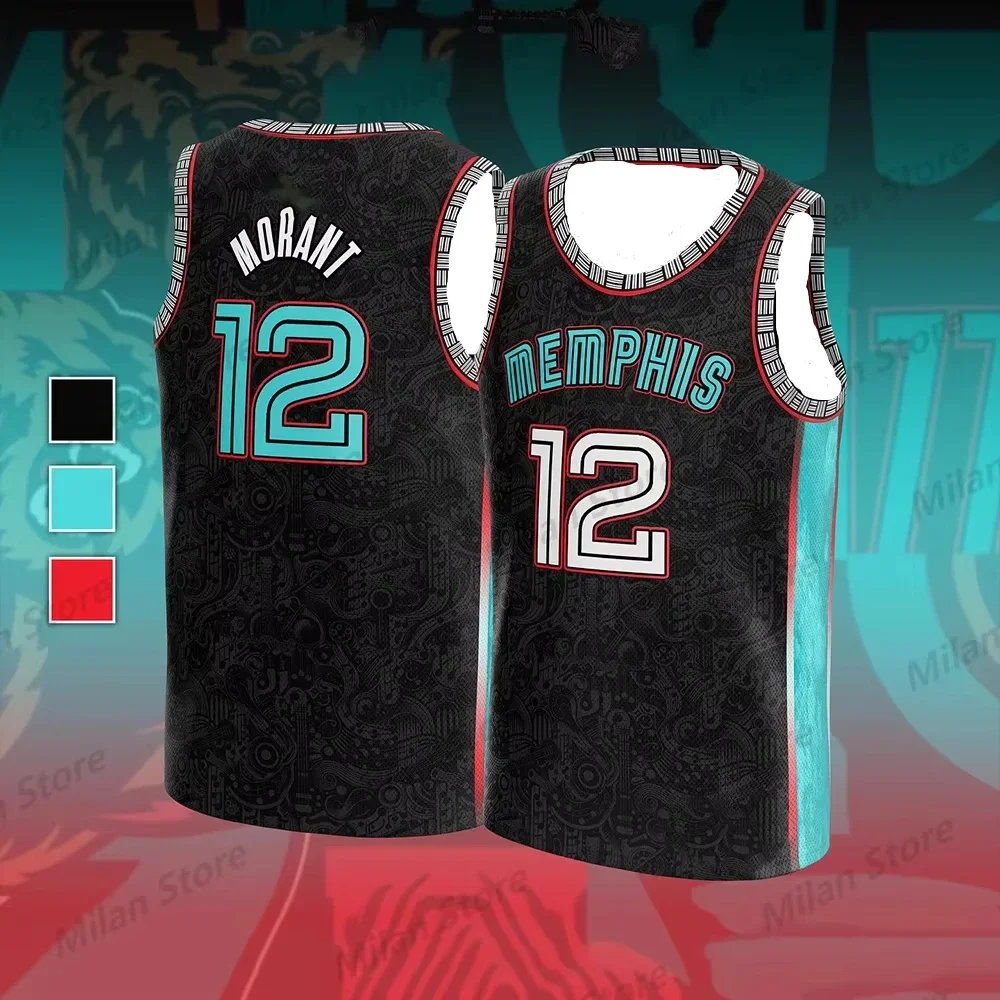 2025 Timberwolves #32 Downs Grizzlies #12 Morant Jerseys Basketball Uniforms Men's Women's Vests Game Sports Training Sportswear