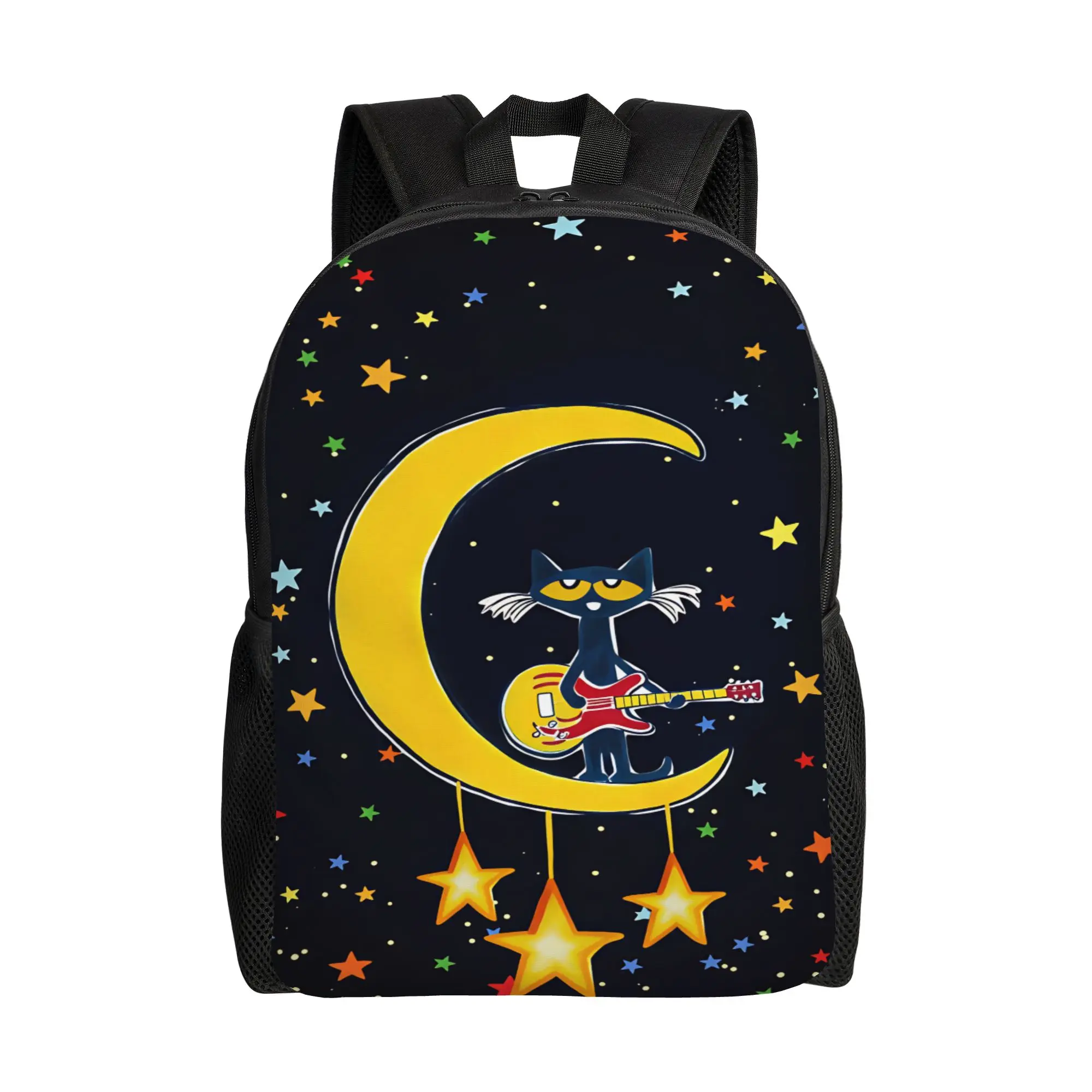 Pete The Cat Stars Comic Backpack  Stylish Backpacks Girl Sport Print High School Bags High Quality Rucksack