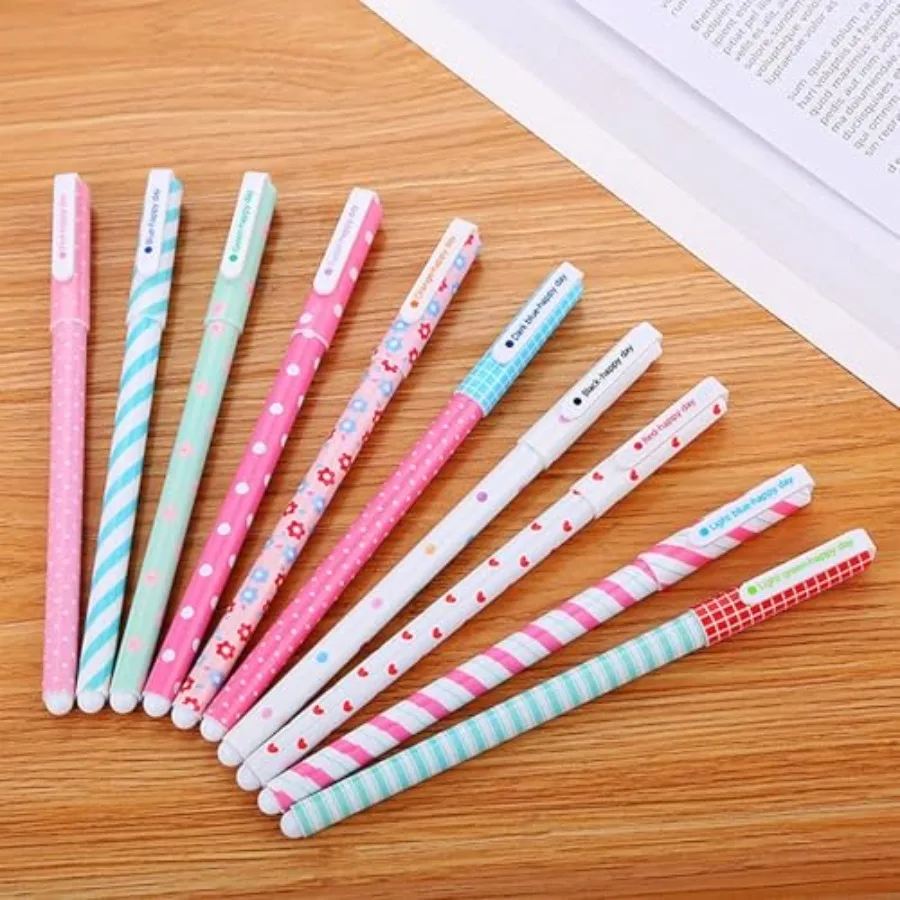 أقلام ملونة لطيفة أقلام حبر جل ملونة أقلام متعددة الألوان للكتابة على شكل كرة دوارة أقلام ذات نقطة دقيقة للطلاب المحملة #5