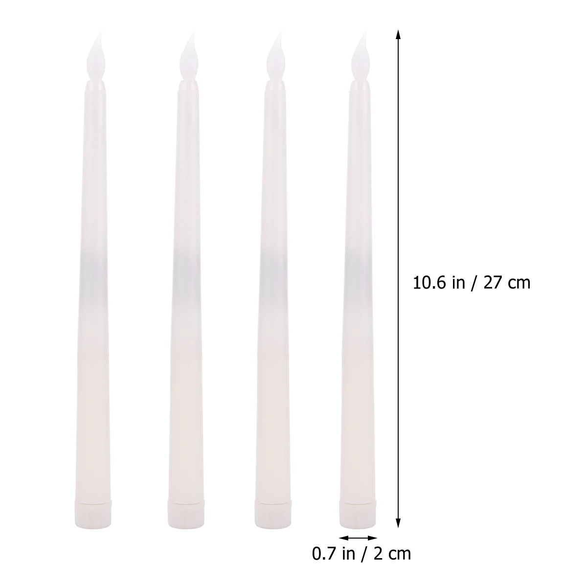 4pcs Electronic C les Flameless Operated White Wax Free Dripless C Lamp Scentless Indoor Outdoor Decor