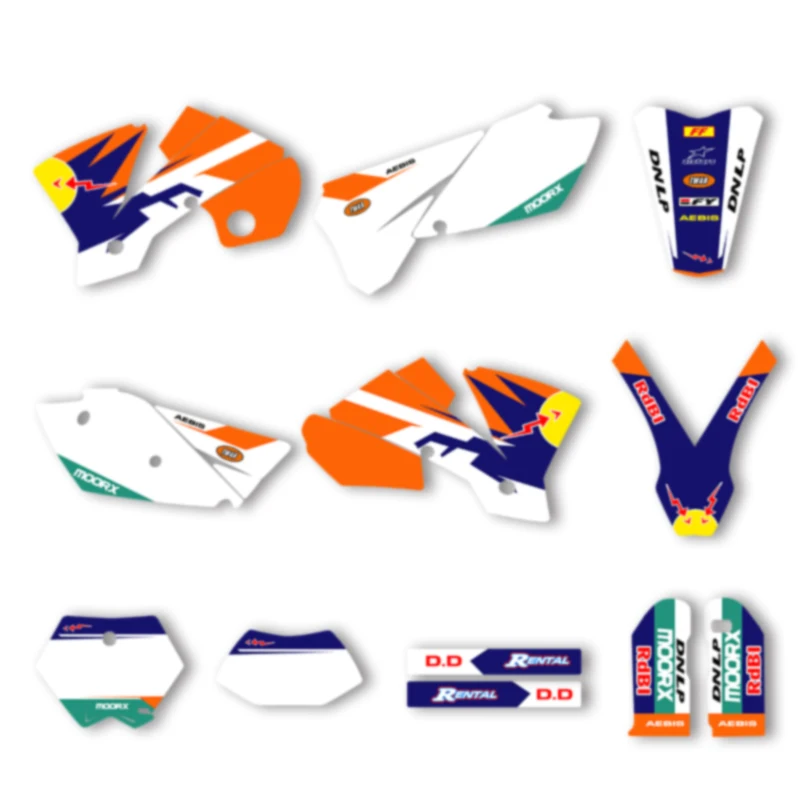 

DSMTECH Motorcycle Graphics Background Decal for KTM 125 250 300 350 450 2003 2004 SX SXF 2004 EXC Decals Stickers Kits 013