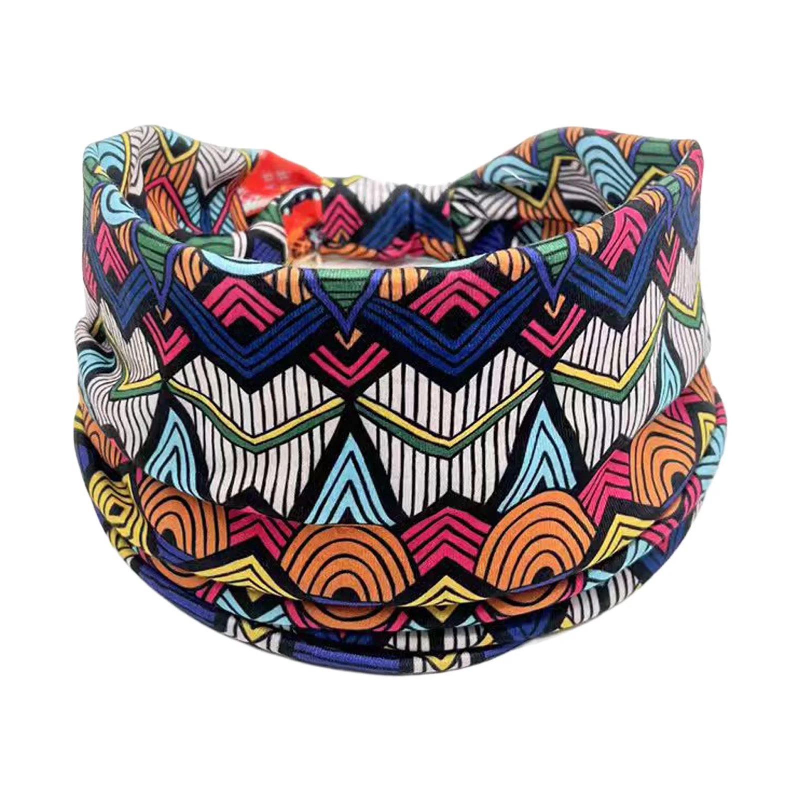 Women's Boho Head Wrap African Print Turban Wide Stretchy Headband Yoga Headwear Hippie Hair Accessories Ethinic Style Hairbands - view 4