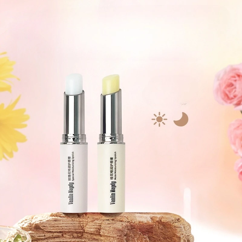 로즈 오스만투스 보습 립밤 매트 베이스 건조하고 갈라진 입술을 위한 수분 공급 및 복구 무색 마무리 남녀 공용 데일리 케어