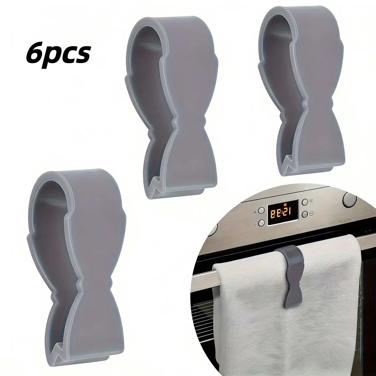 6pcs Quilt Fixing Clip Multi-Use Non-Slip Towel Clips - Reusable Wall-Mounted Plastic Utility Hooks For Kitchens And Room