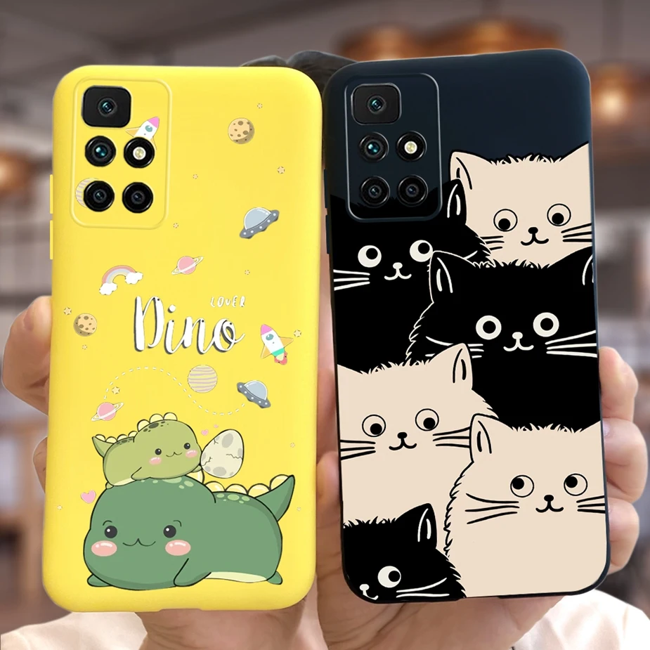 For Xiaomi Redmi 10 2022 Case Cute Dinosaur Cartoon Cover Soft TPU Phone Case For Redmi 10 Prime Redmi10 Back Cover 6.5\'\' Bumper