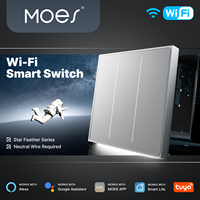 MOES Tuya WiFi Smart Star Feather Switch EU Air Touch With Neutral Light Scene 2in1 APP Remote Control Support Alexa Google Home