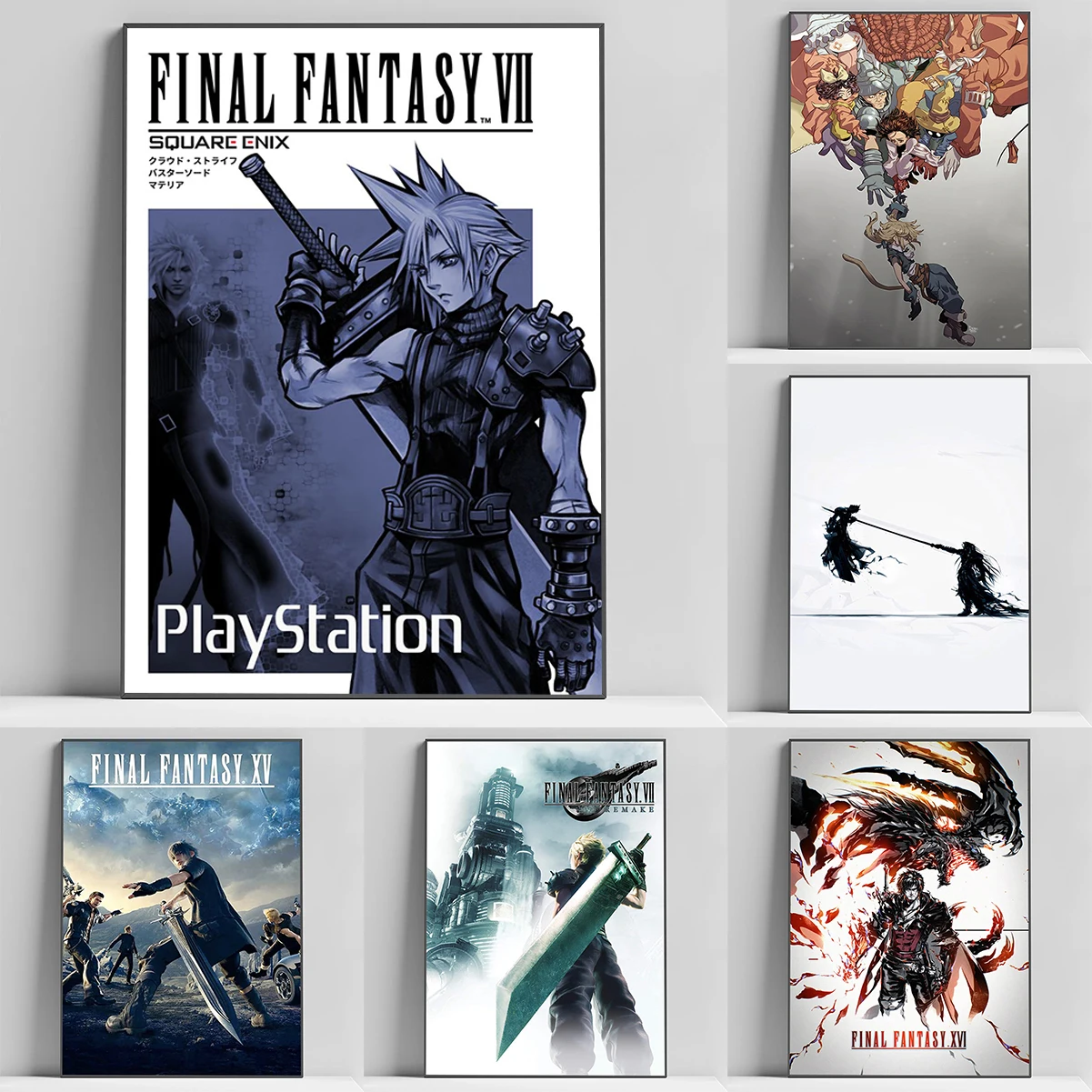 

Anime Videogames FINAL FANTASY Poster Decorative Wall Prints Aesthetic Room Decor Man Home Interior Decoration Coffee House Bar