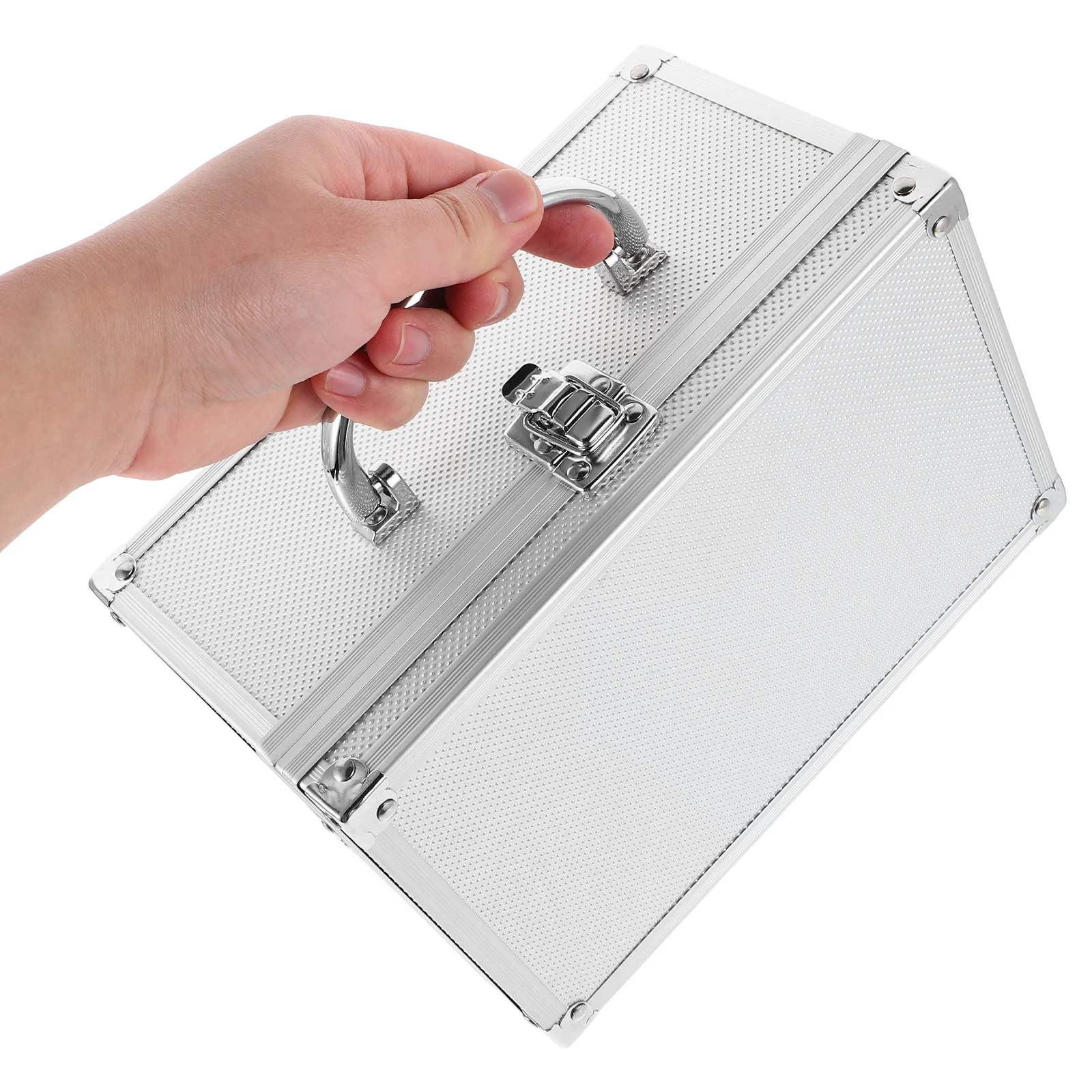 

Aluminum Alloy Toolbox Lightweight Portable Tool Storage Organizer With Multiple Compartments Compact Pit Garage