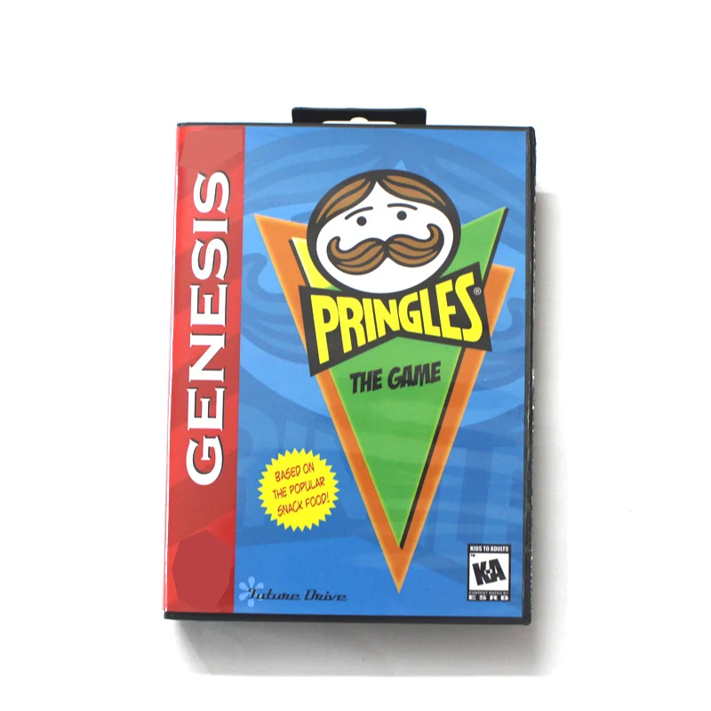 

Игровая карта Pringles MD, 16-битная американская обложка для Sega Megadrive Genesis в розничной упаковке