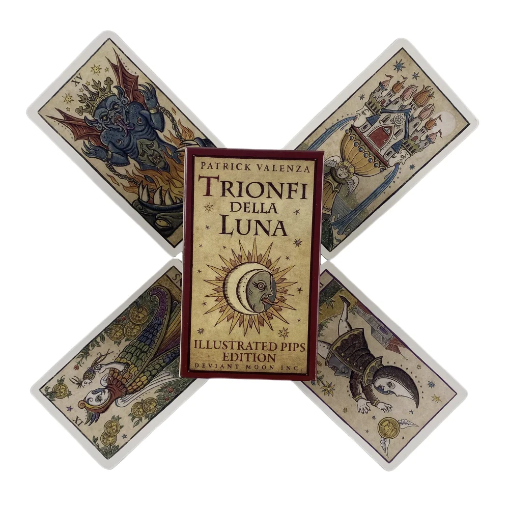 Trionfi Della Luna Tarot Cards Fortune-telling Oracle Divination Edition Creativity ILLUSTRATED Moon Board Game Deck