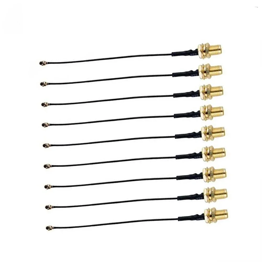 10PCS MHF to SMA Female Antenna Adapter Cable 10cm Black Micro RF Converter for Wireless Router Drone GPS PC Setup Tool Kit
