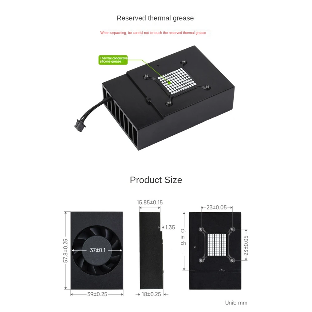 Aluminum Heatsink with Fan for Jetson TX2 NX Development Board Module Embedded Speed Fan Heatsink with Bracket Shrapnel