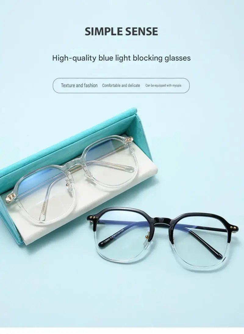BEMORE Square Unisex Prescription Eyeglasses Acetate Photochromic Anti Blue Light Women Men Presbyopia Glasses