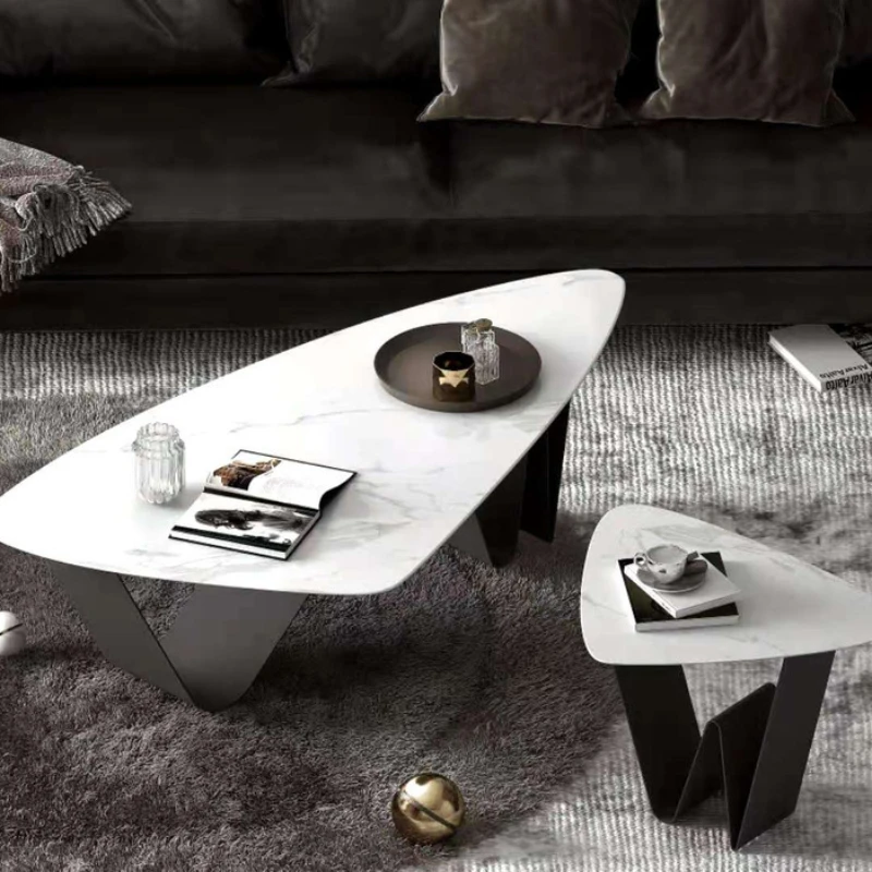 Living Room Luxury Coffee Table Trau Nordic Black Mesa Lateral Mobile Coffee Table Modern Apartamento Couchtisch Furniture image 4